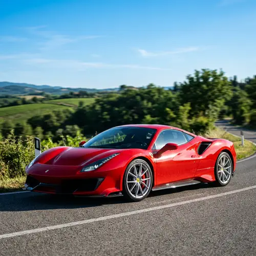 Red High-Performance Sports Car | Aerodynamic Design