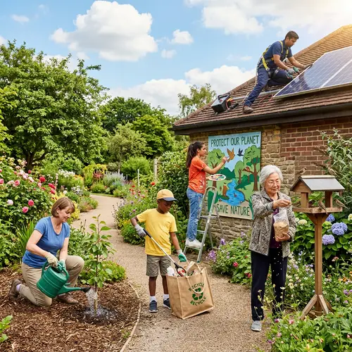 Diverse Conservation Activities in Detailed Environmental Scene