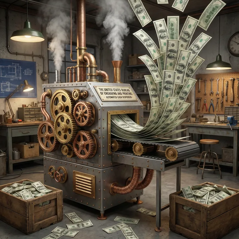 Money Printing Machine that Throws Cash Money Printing Machine that Throws Cash