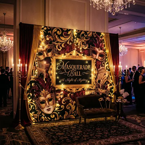 Stunning Masquerade Backdrops for Events