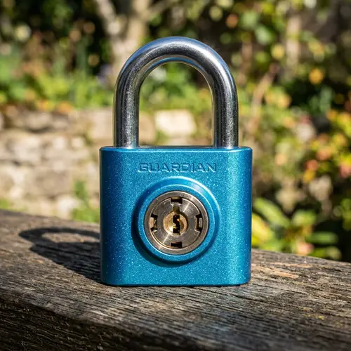 Blue Shimmering Padlock - Secure & Vibrant Lock Design