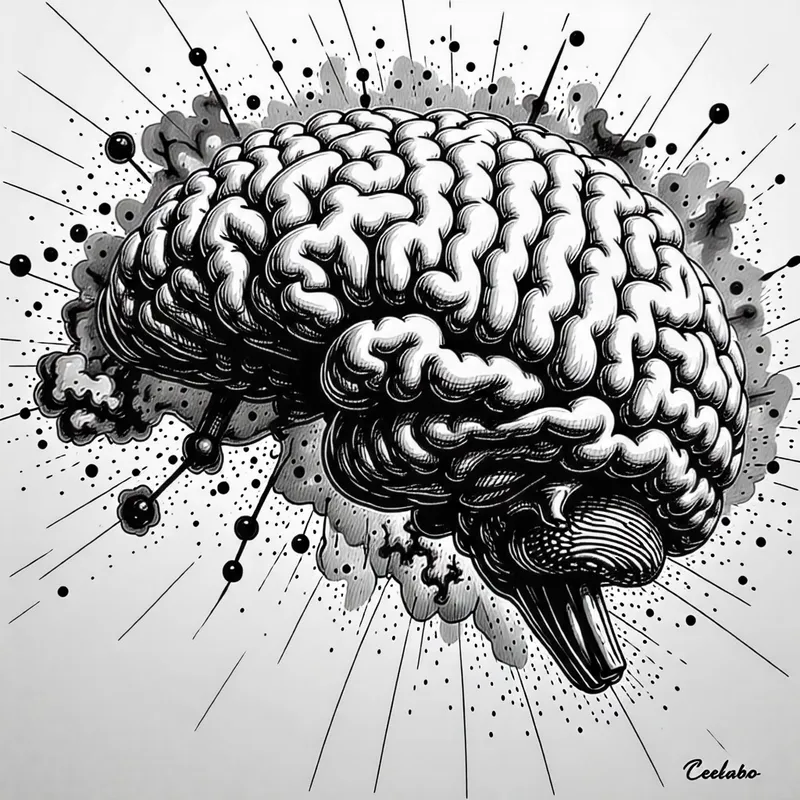 Explore the Mind: Brain Explosion Drawing