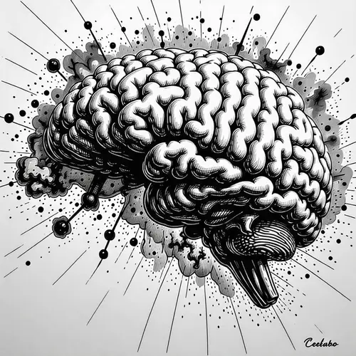 Explore the Mind: Brain Explosion Drawing