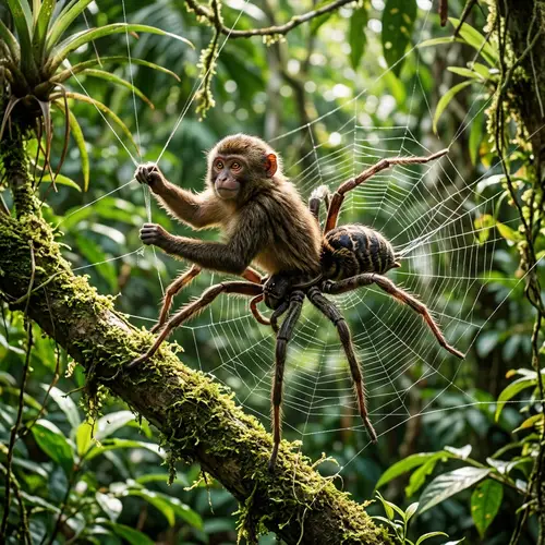 Monkey-Spider Hybrid: A Fascinating Mix of Arboreal Agility and Silk-Spinning Skills