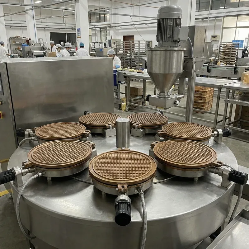 Rotary Wafer Machine with 6 Waffle Plates