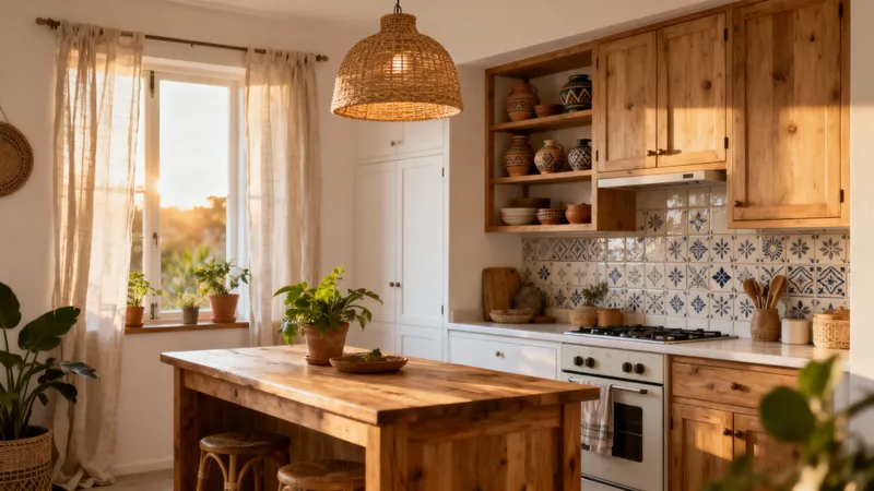 Boho Chic Functional Kitchen Design Ideas