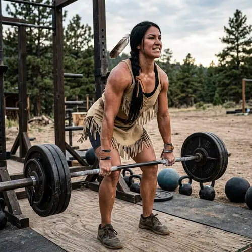 Native American Princess Achieves Strength: Weightlifting Story
