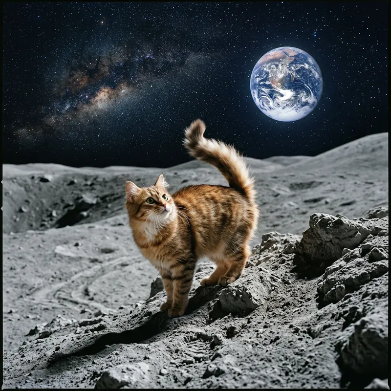 Cat on Moon: Lunar Adventures of a Feline
