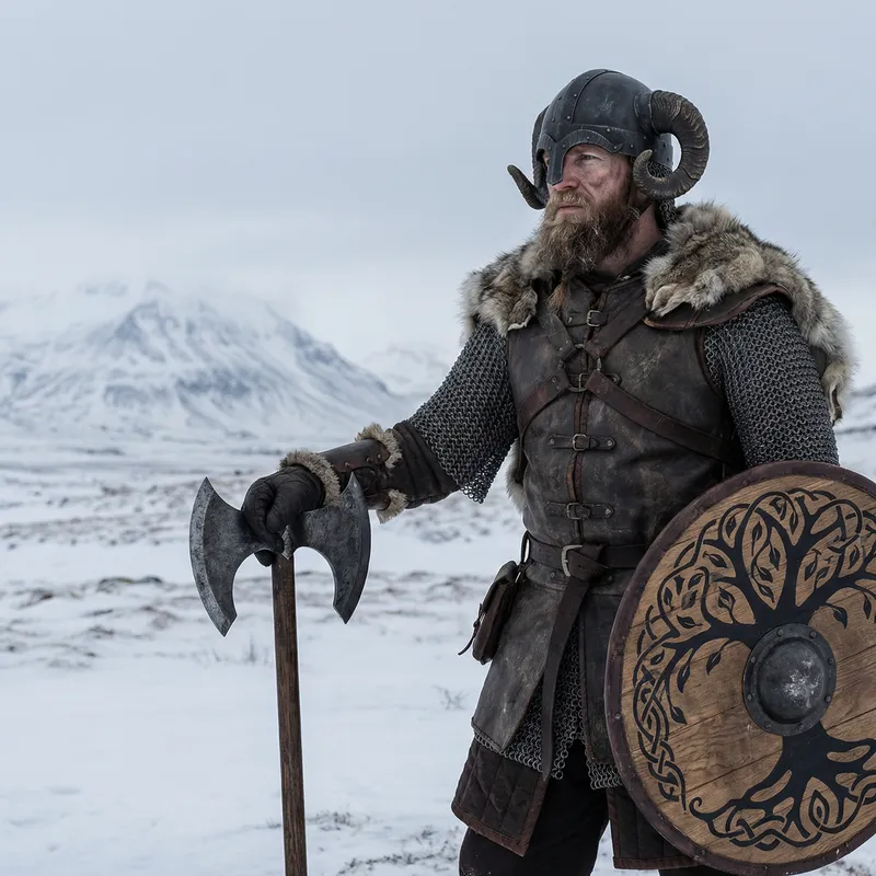 Nordic Warrior Seeker of Good | Snowy Landscape Nordic Warrior Seeker of Good | Snowy Landscape