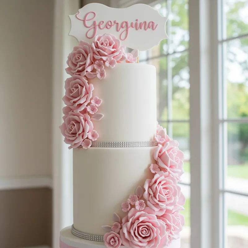 Elegant Christening Cake for Georgina
