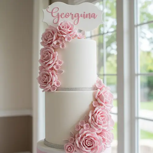Elegant Christening Cake for Georgina