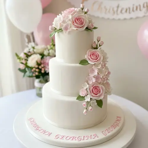 Elegant Christening Cake for Georgina