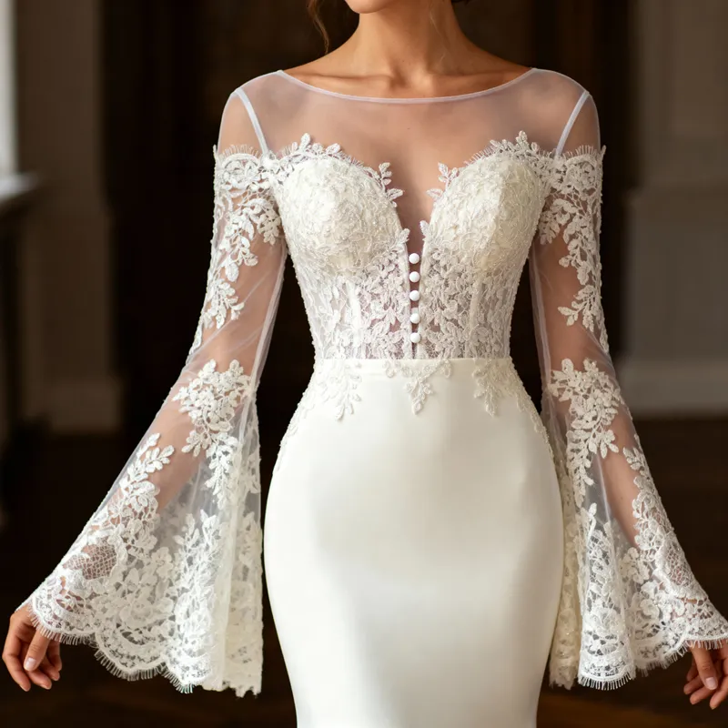 Elegant Mermaid Wedding Dress Pattern 38/40