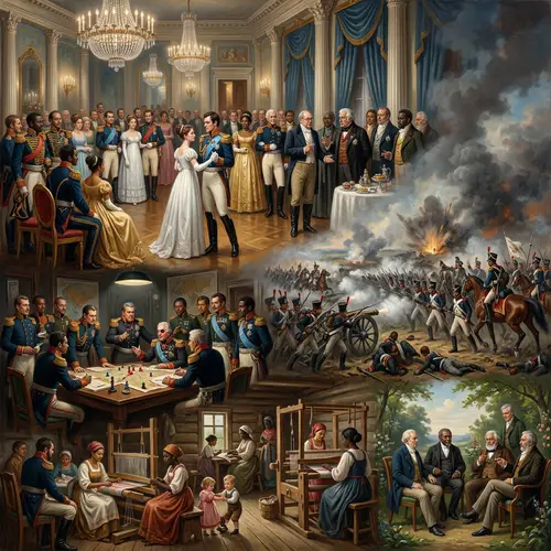 Multicultural Epic Tale: Grand Ballroom, War Room, Battle March, Weaving, Politics