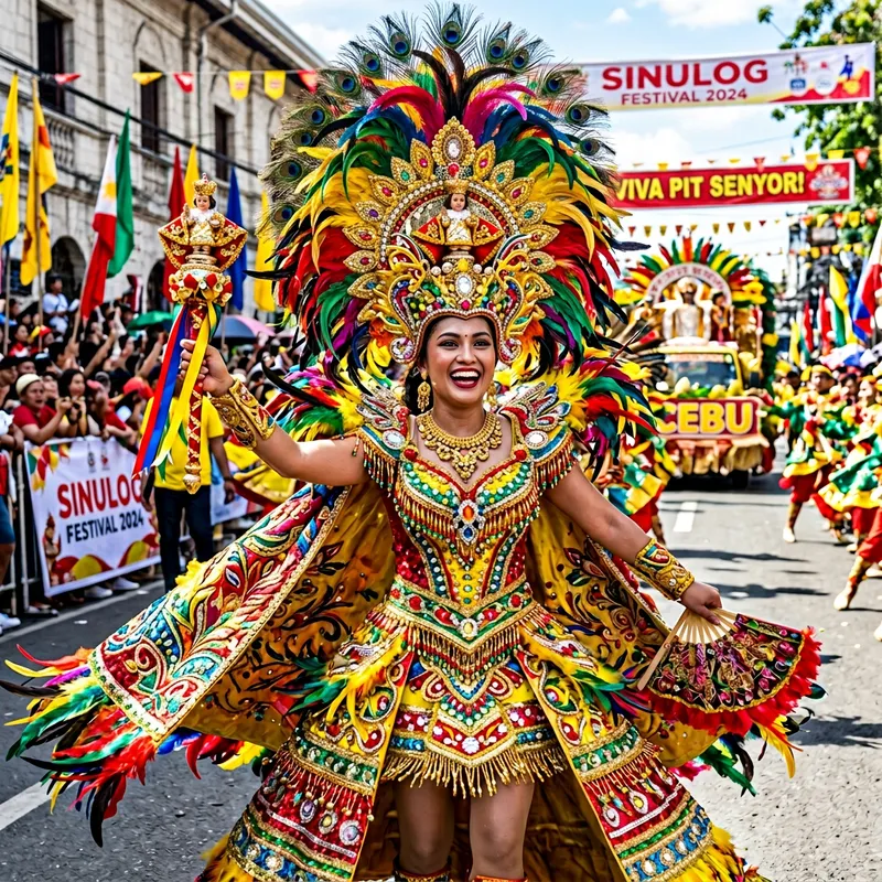 Sinulog Festival Costume: Vibrant Colors & Intricate Details Sinulog Festival Costume: Vibrant Colors & Intricate Details