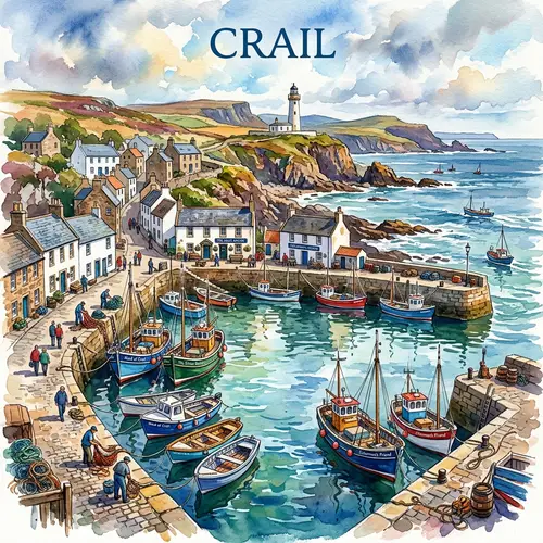 Vibrant Scottish Coastline: A Watercolor Experience