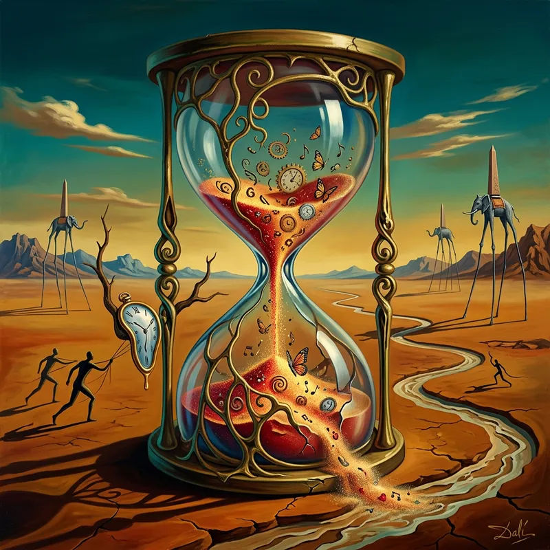 Surreal Hourglass: A Digital Art Journey Surreal Hourglass: A Digital Art Journey