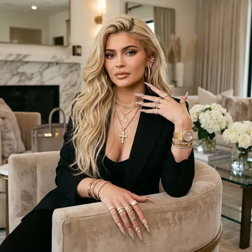 Trendy Style: Asian Influencer with Long Nails