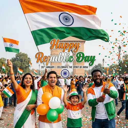 Celebrate Republic Day with Diverse Festivities | National Flag Background