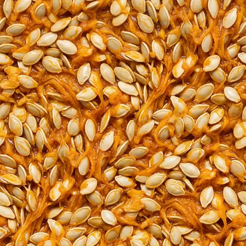 Seamless Pumpkin Seed and Flesh Texture