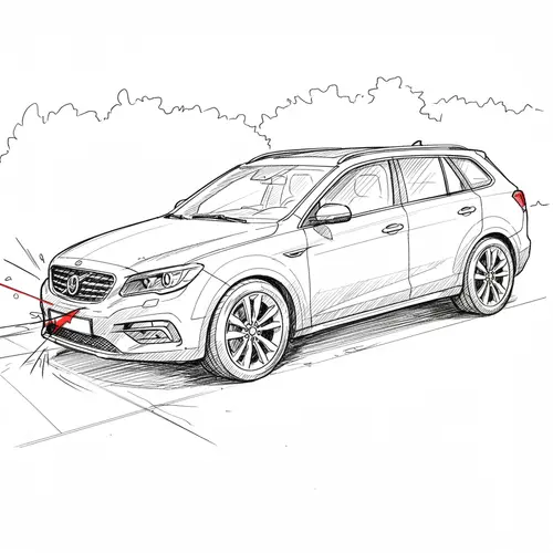 Car Damage Under Passenger Door Sketch