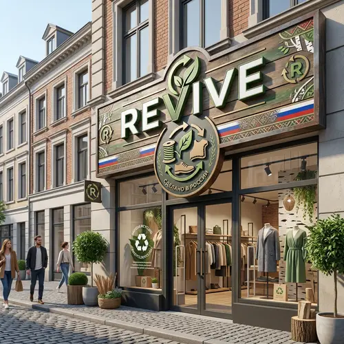 Exclusive Signboard Design for ReVive Clothing Store in Russia