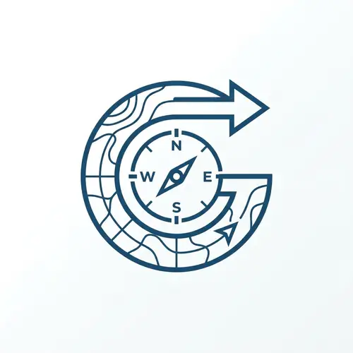 Guidance Icon Design | Minimalist 'G' with Orientation Details