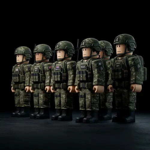 Roblox Military Avatars in Dramatic Scene