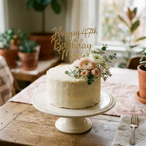 Delicate Half-Pound Cake for Mom's 47th Birthday