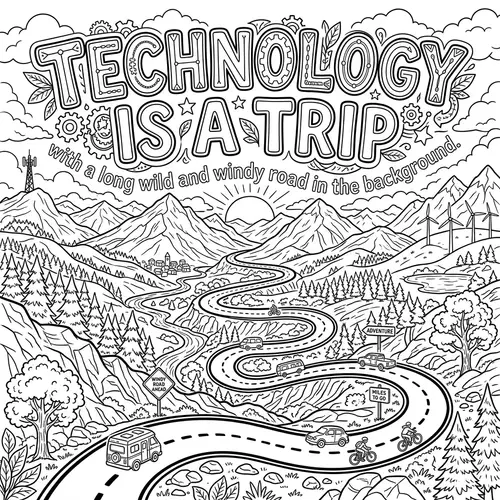 Technology is a Trip Coloring Page