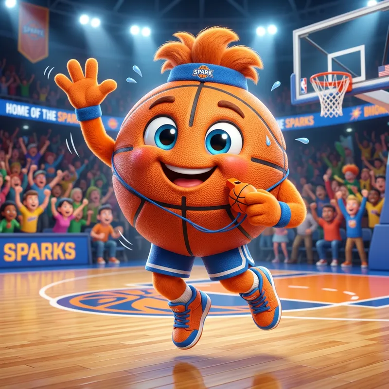 Cute Basketball Mascot Design Cute Basketball Mascot Design