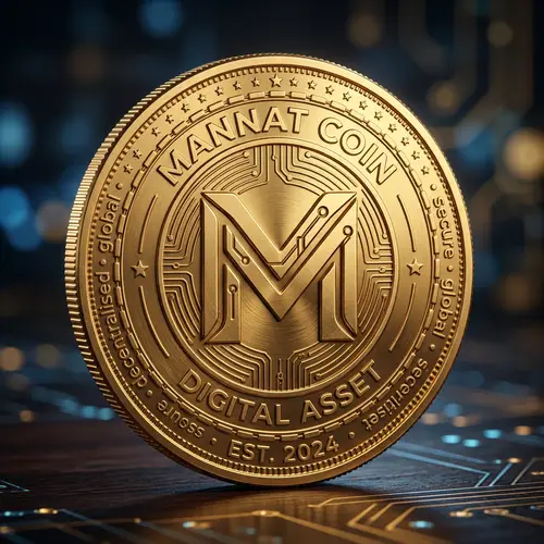 Mannat Coin: Unique BTC-style Logo Design