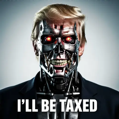 Donald Trump as Terminator – Taxation Humor