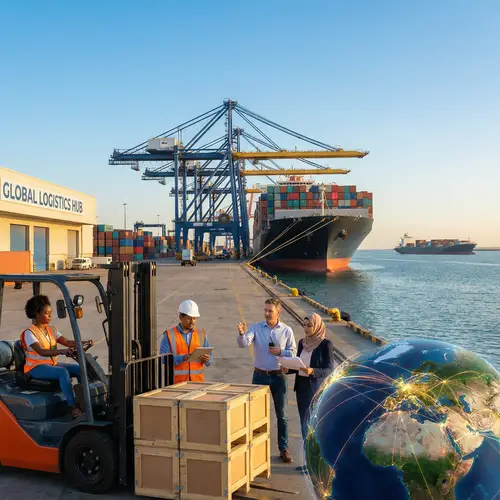 Global Commerce and International Trade Illustration