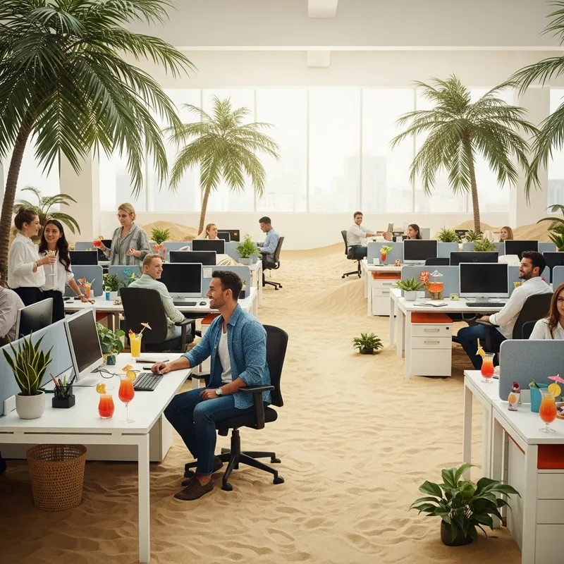 Relaxing Office Space: Vacation Vibes at Work