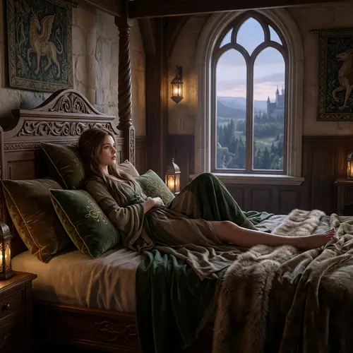 Epic Fantasy Digital Art of Elegant Relaxation