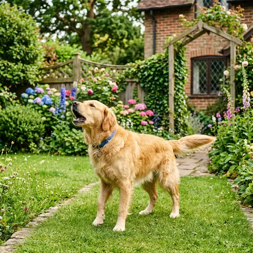 Dog Barking in the Garden - Captivating Moments