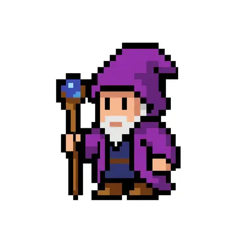 8-Bit Mage Sprite Art Collection