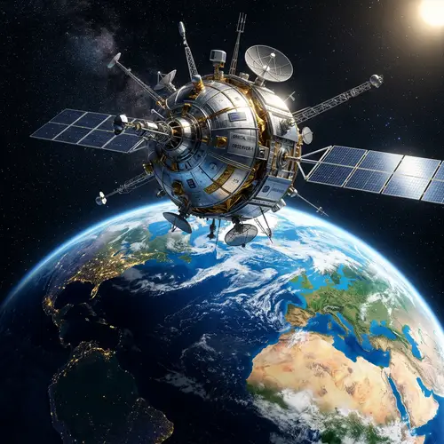 Satellite Orbiting Earth: Advanced Design in Space