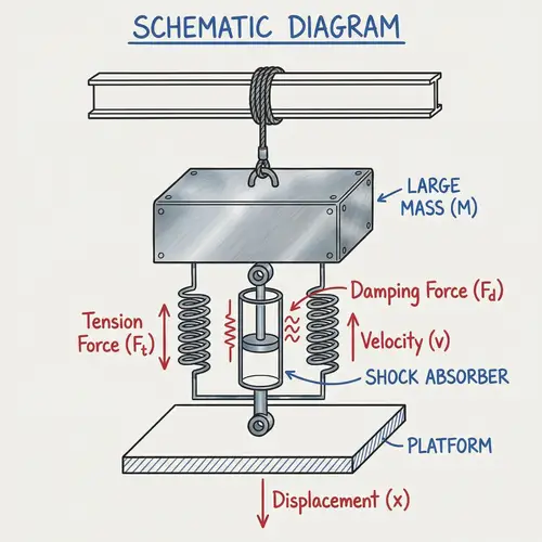 Mechanical Two-Spring System with Shock Absorber