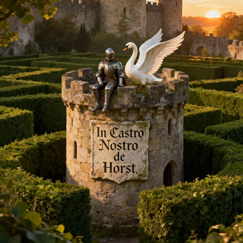 Knight on Tower Surrounded by Hedge Knight on Tower Surrounded by Hedge