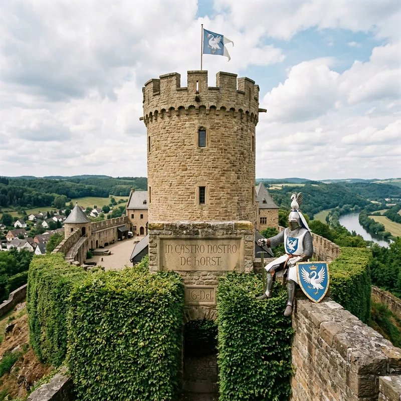 Knight on Tower Surrounded by Hedge Knight on Tower Surrounded by Hedge