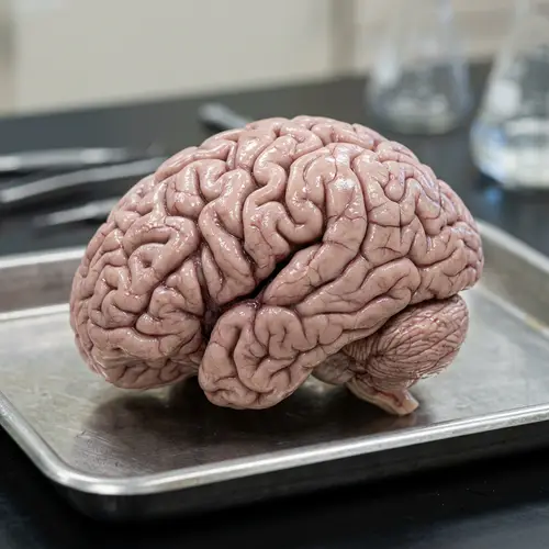Detailed Human Brain Image with Visible Lobes
