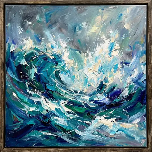 Dynamic Ocean Waves Painting - Abstract Art