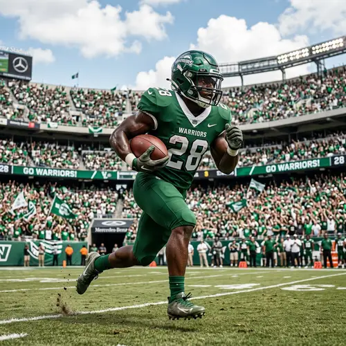 Exciting Play by Young Black Football Star
