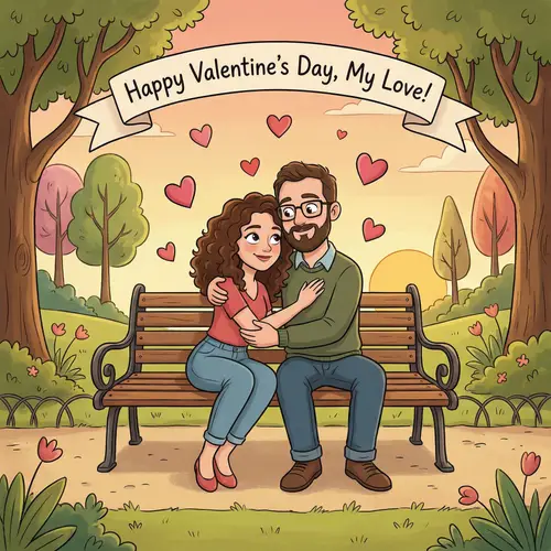 Cartoon Valentine's Day Gift for Couples