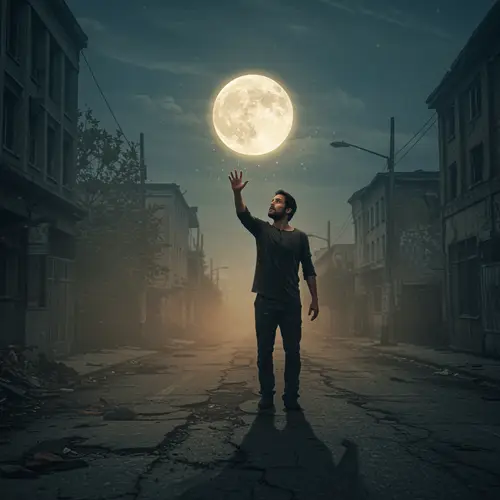 Man Reaching for Moon - A Touch of Mystery