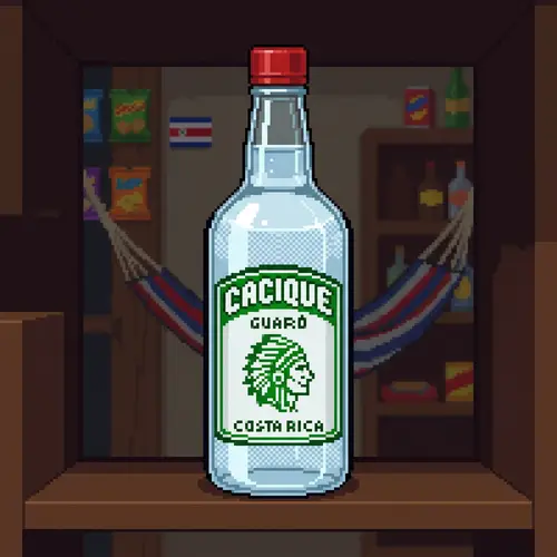 Cacique Bottle Pixel Art from Costa Rica