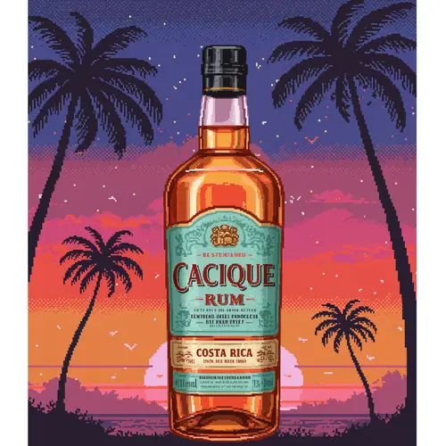 Cacique Bottle Pixel Art from Costa Rica