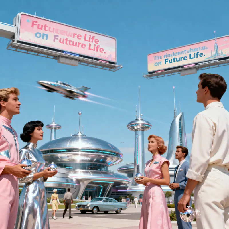 Retro-Futurist World Inspired by 1950s Sci-Fi